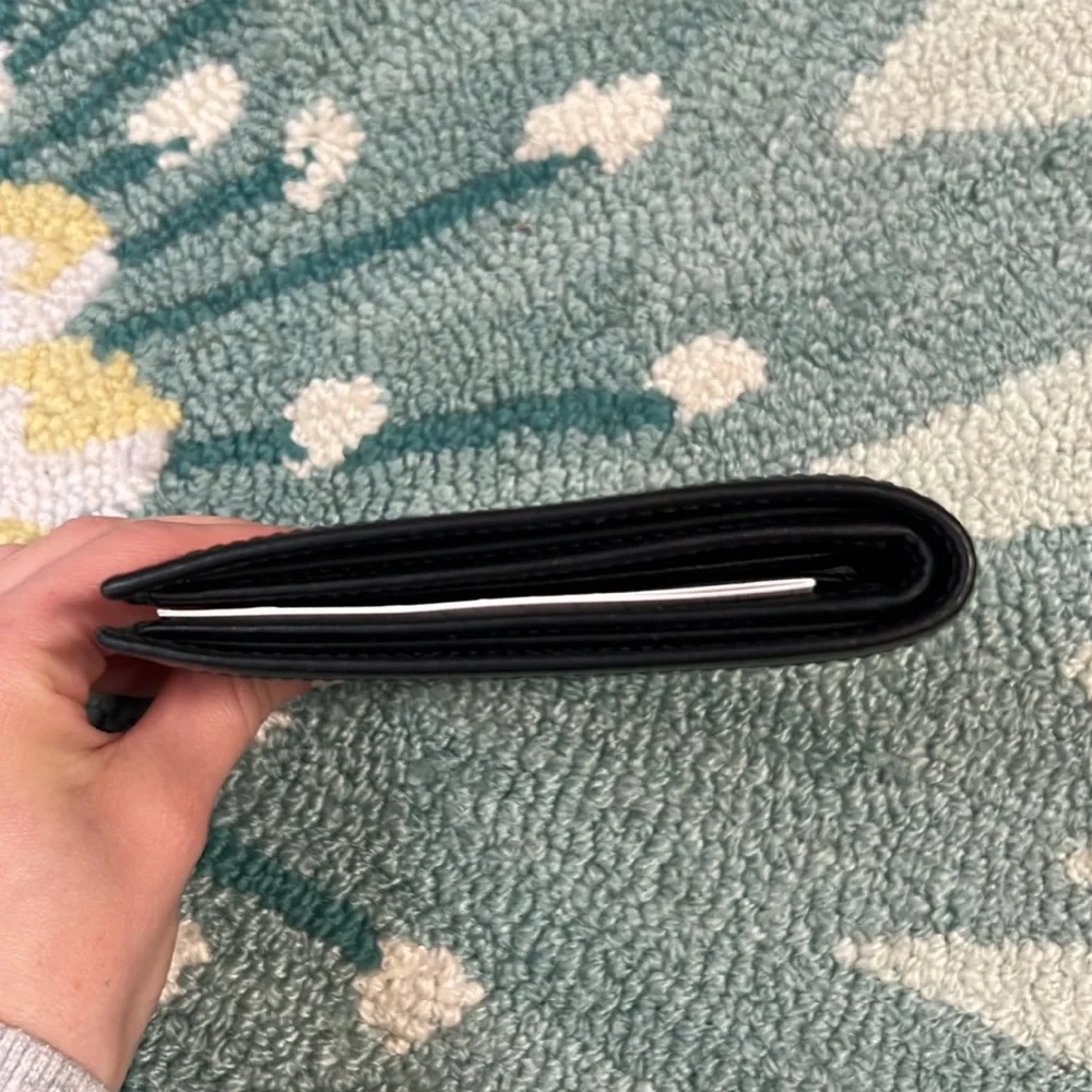 Bally Black Leather and Canvas Bifold Wallet
